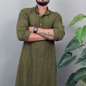 Olive Green Kurta