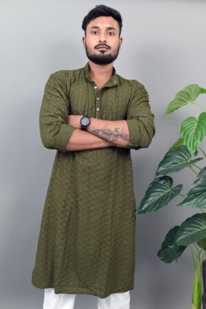 Olive Green Kurta
